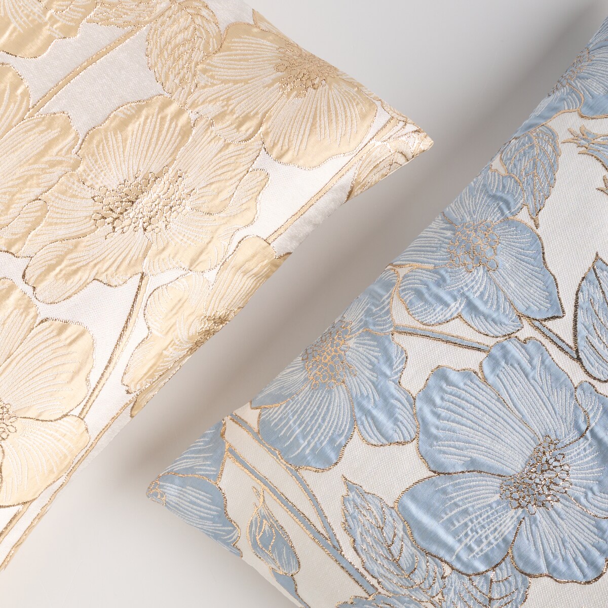 Poszewka Żakardowa Makowka 45x45 cm z motywem kwiatowym