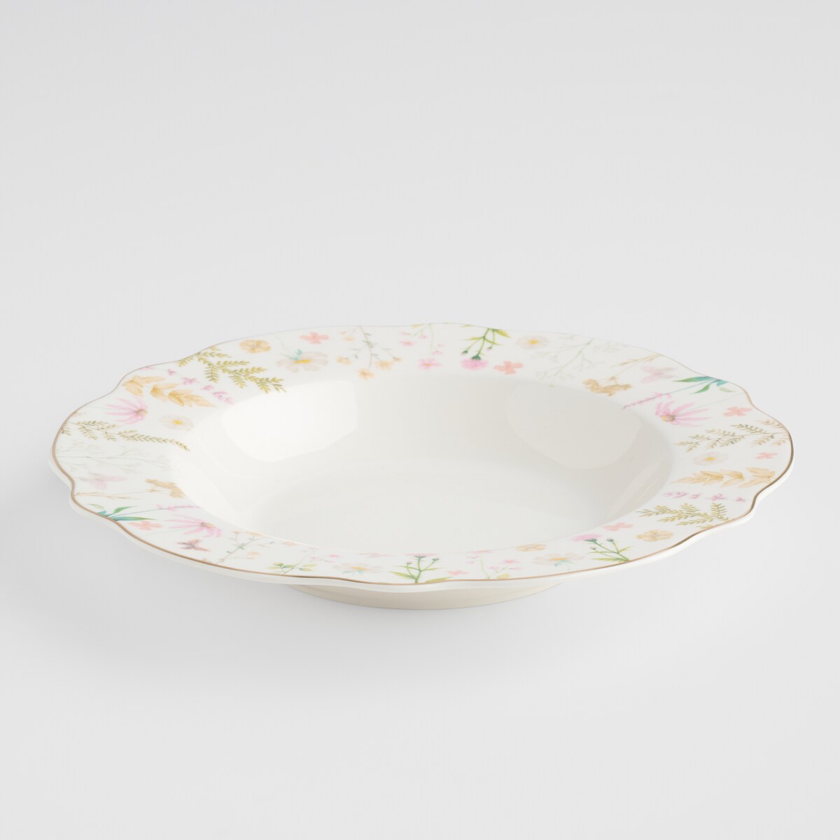 Talerz Głęboki Meadinna z motywem kwiatowym