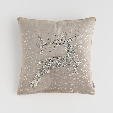 Poszewka Haftowana Dridis 45x45 cm z motywem renifera