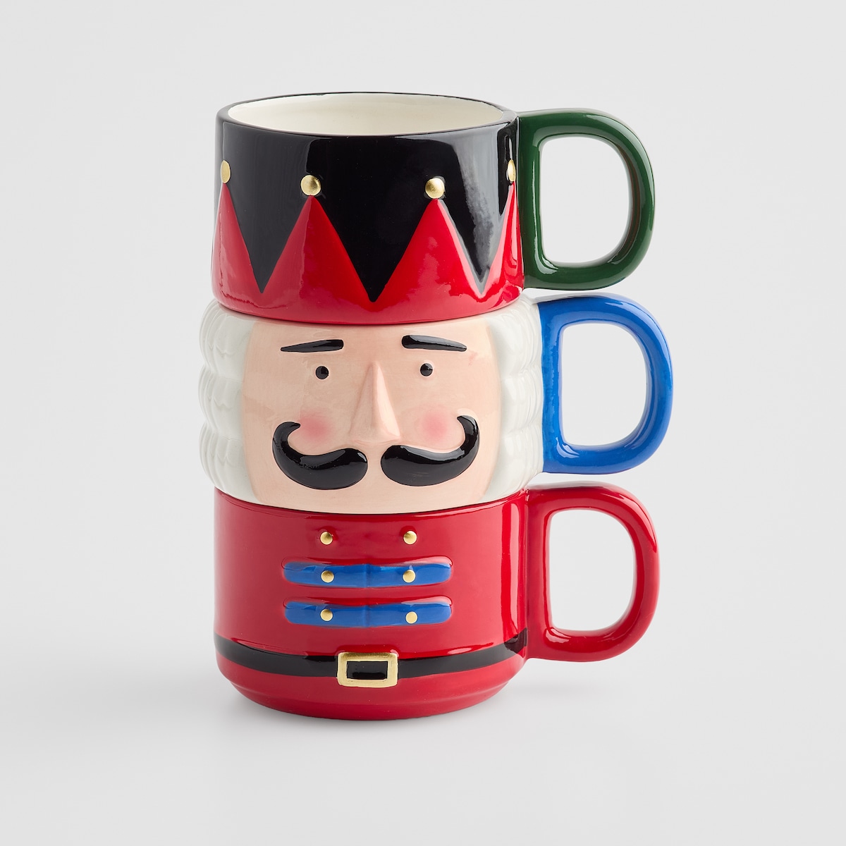 Komplet Kubków Nutcrackeris z motywem dziadka do orzechów