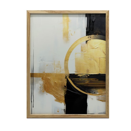 Złoty Akcent, 50x70 cm, rama drewniana jasny dąb, papier matowy 230 gsm