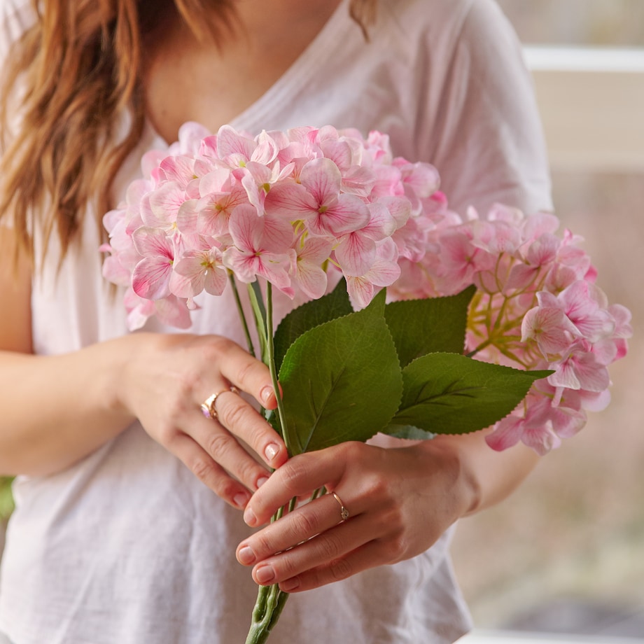 Bukiet Hortensio z motywem roślinnym