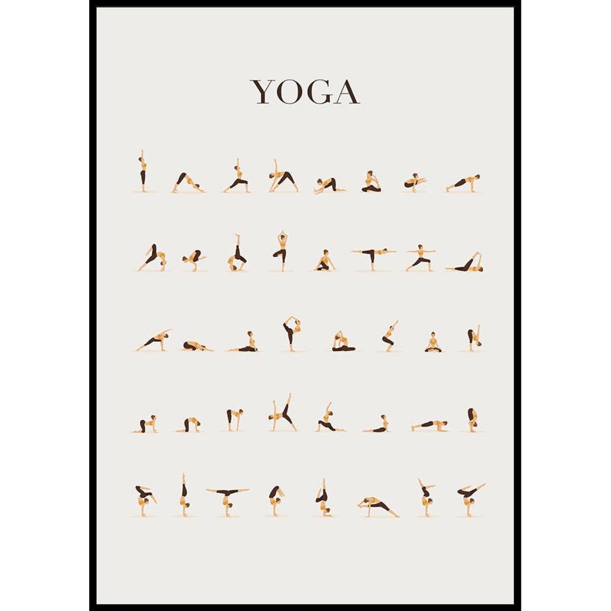 plakat yoga 30x40 cm