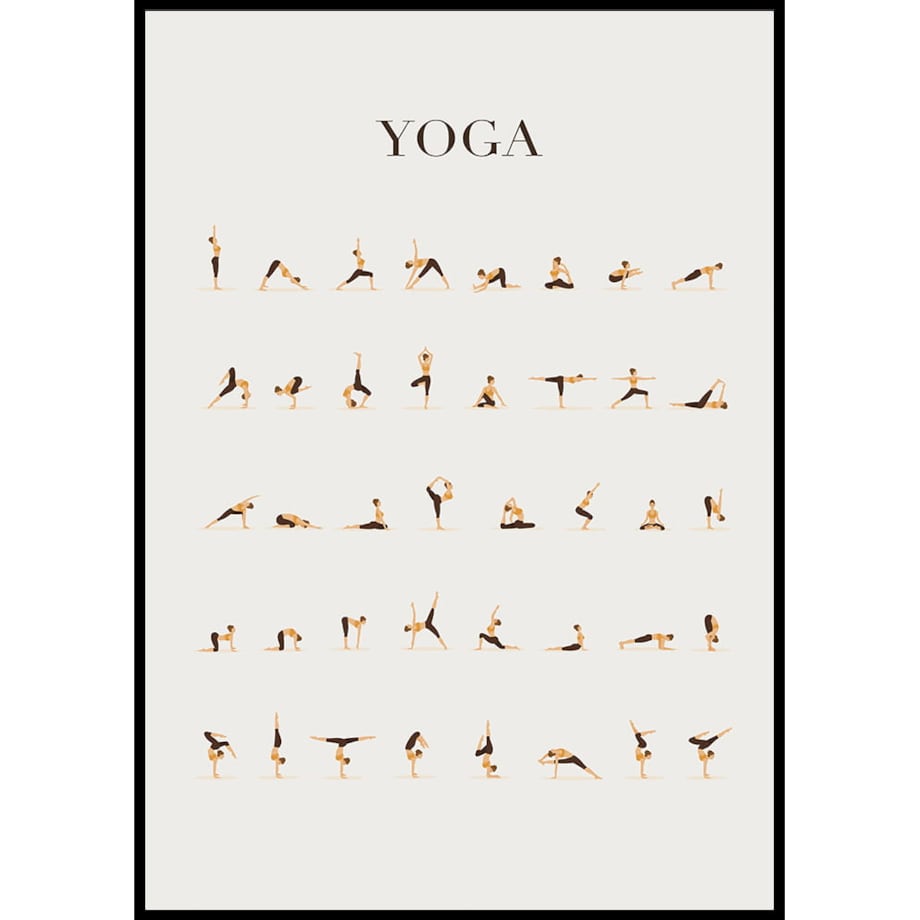 plakat yoga 30x40 cm
