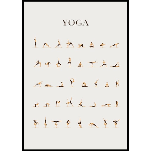 plakat yoga 30x40 cm