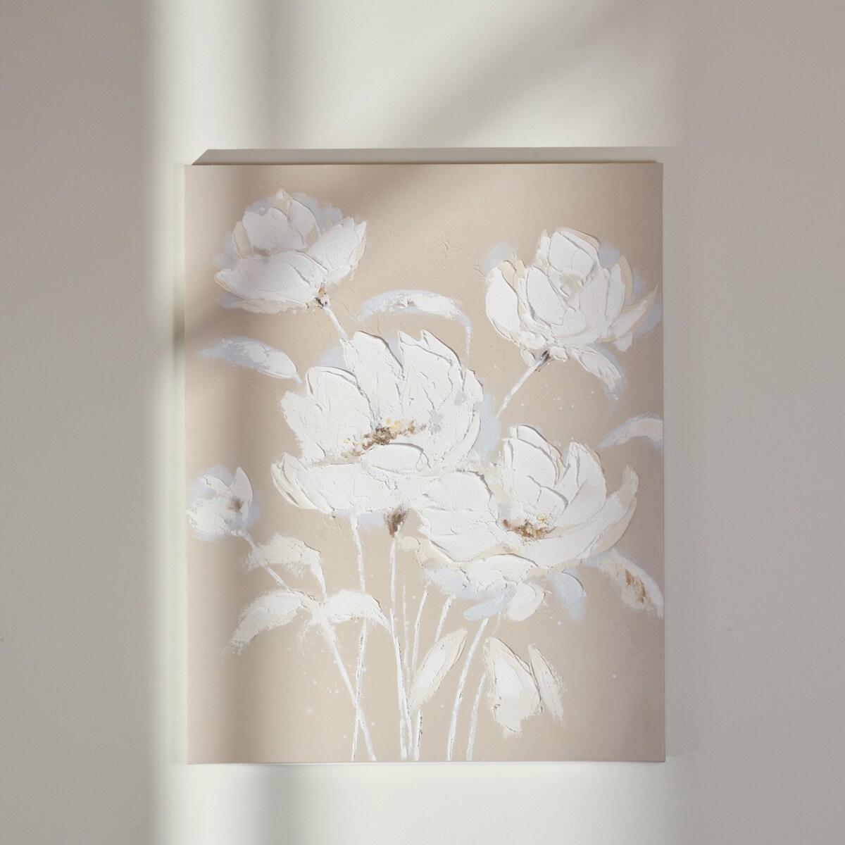 ręcznie zdobiony obraz z motywem kwiatowym blossom 80x100