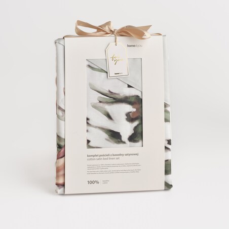Pościel z bawełny satynowej Hivrosi 160x200 cm z motywem zwierząt leśnych