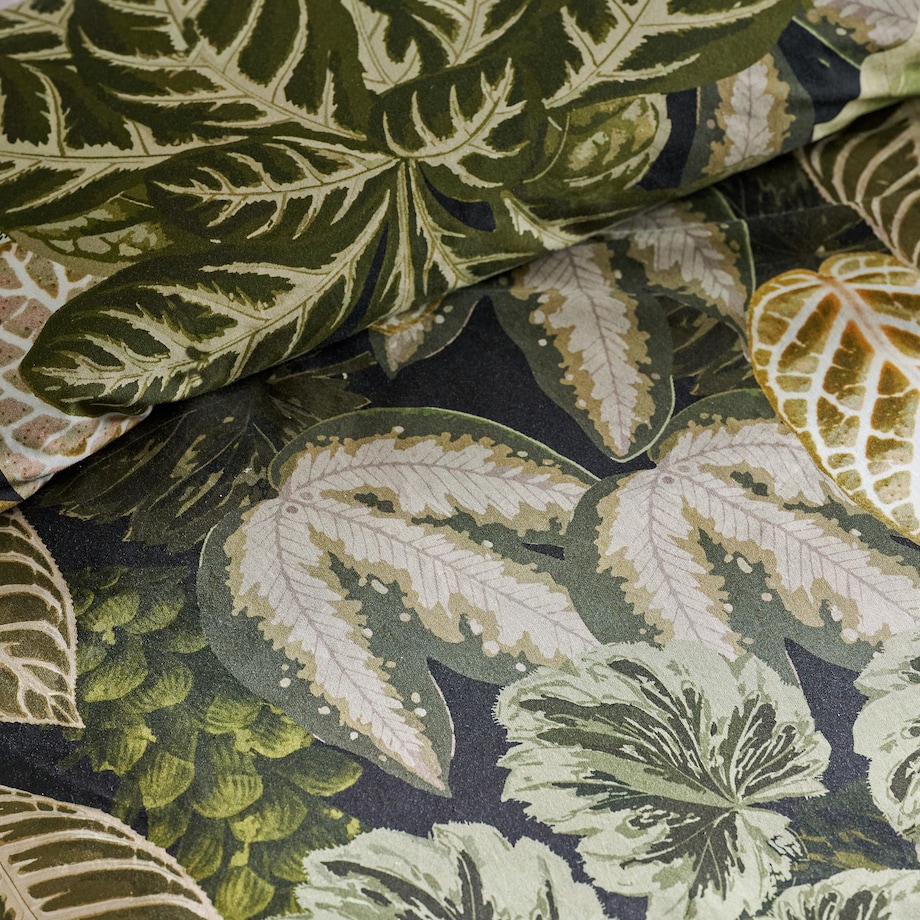 Pościel Bawełniana Coravel 160x200 cm z motywem liściastym