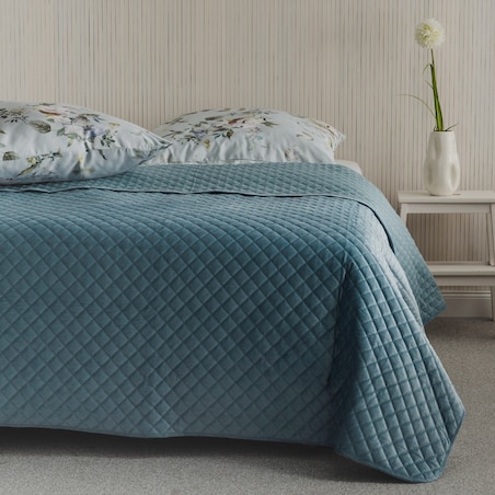 Narzuta Welwetowa w Wytłaczany Geometryczny Wzór Mismi 220x240 cm