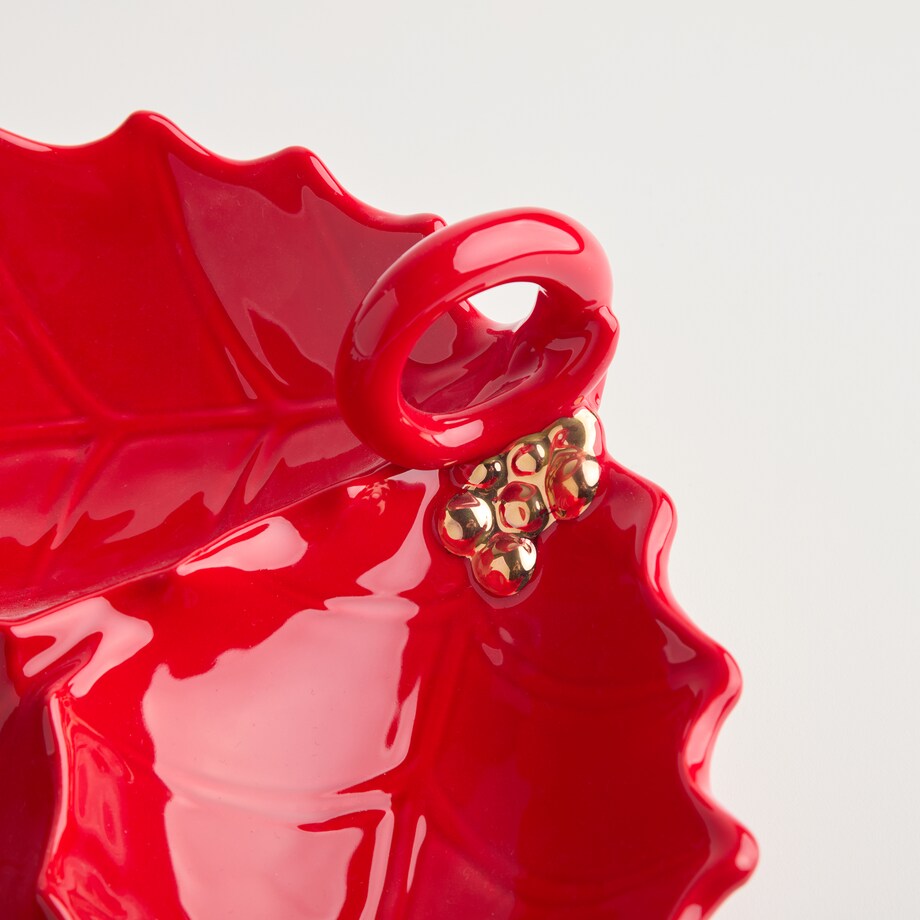 Patera Ilex triple z motywem roślinnym