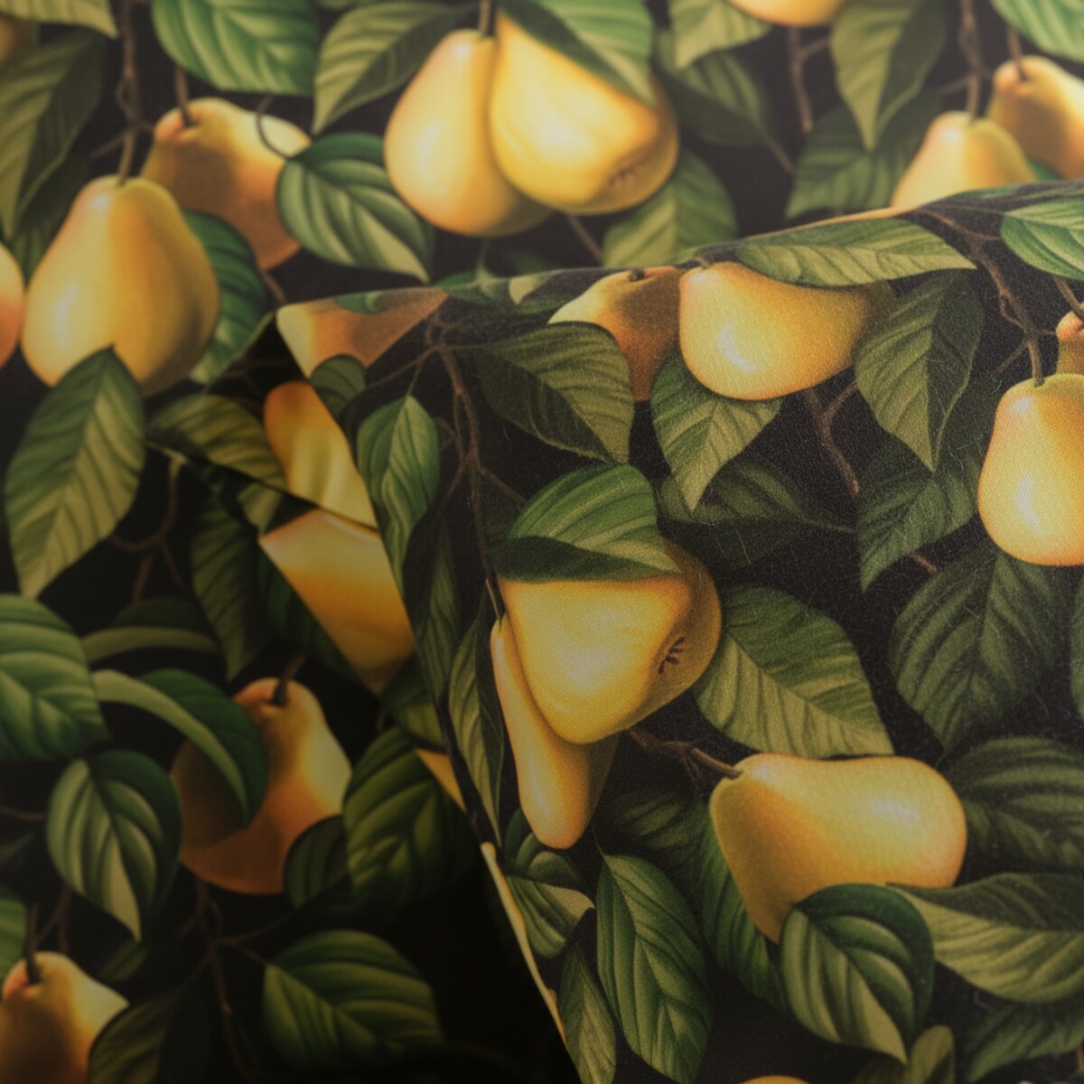 Pościel z bawełny satynowej Birnetto 200x220 cm z motywem owoców