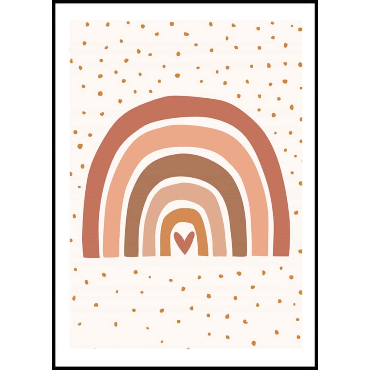 Poster Story, Plakat, Obraz - Serce w Tęczy, wymiary 50 x 70 cm