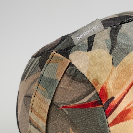 Poduszka Dekoracyjna Wałek Manuca z motywem liściastym