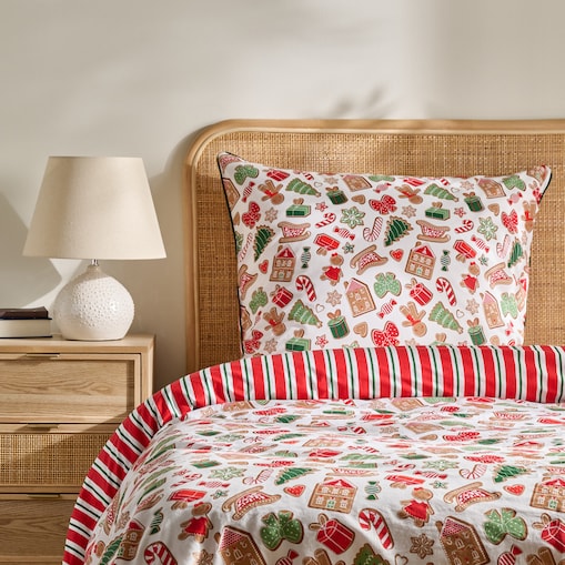 Pościel bawełniana z lamówką Ginno 140x200 cm