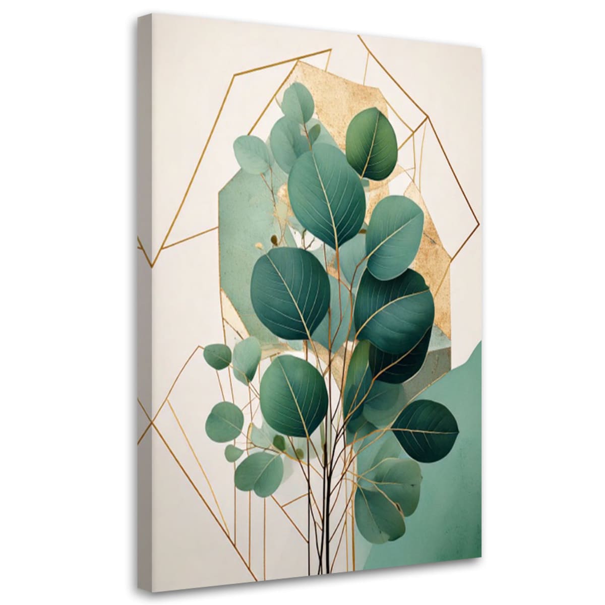 Feeby Obraz do salonu, Liście Eukaliptusa Geometryczne 70x100