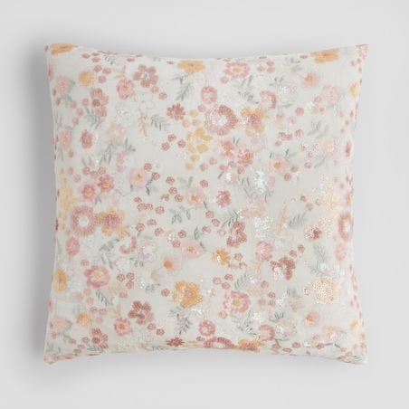 Poszewka Haftowana Shawbury 45x45 cm z motywem kwiatowym