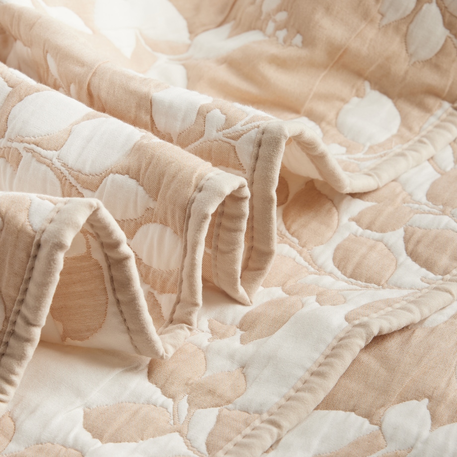 Narzuta Z Bawełną Blaterra 200x220 cm z motywem liści