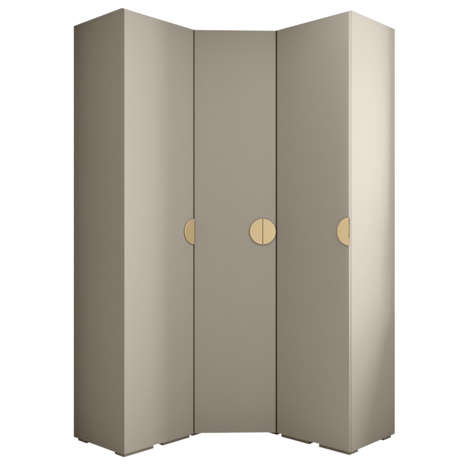 Garderoba wysoka do przedpokoju INOVA 4 Z4 kaszmir+złoty