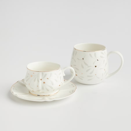 Filiżanka Ze Spodkiem Vischios z motywem choinki