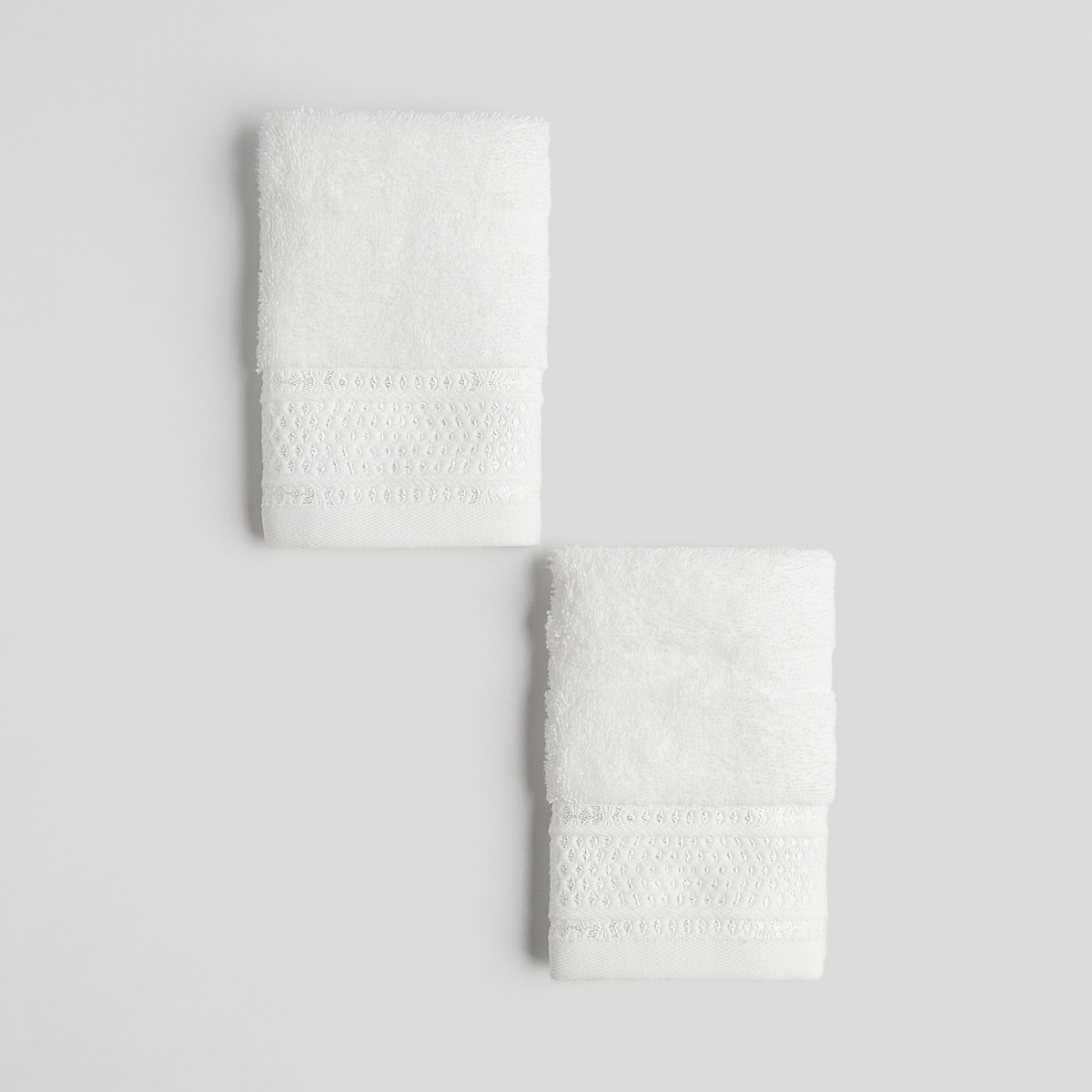 Komplet 2 szt. ręczników z bawełny egipskiej do twarzy lub do rąk Destellito 30x30 cm