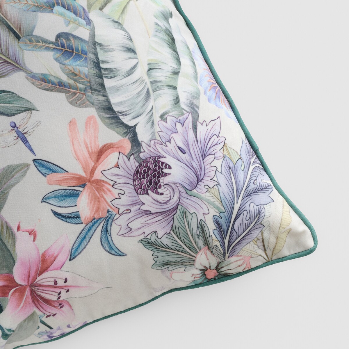 Poszewka z nadrukiem Lushia 45x45 cm z motywem kwiatowym