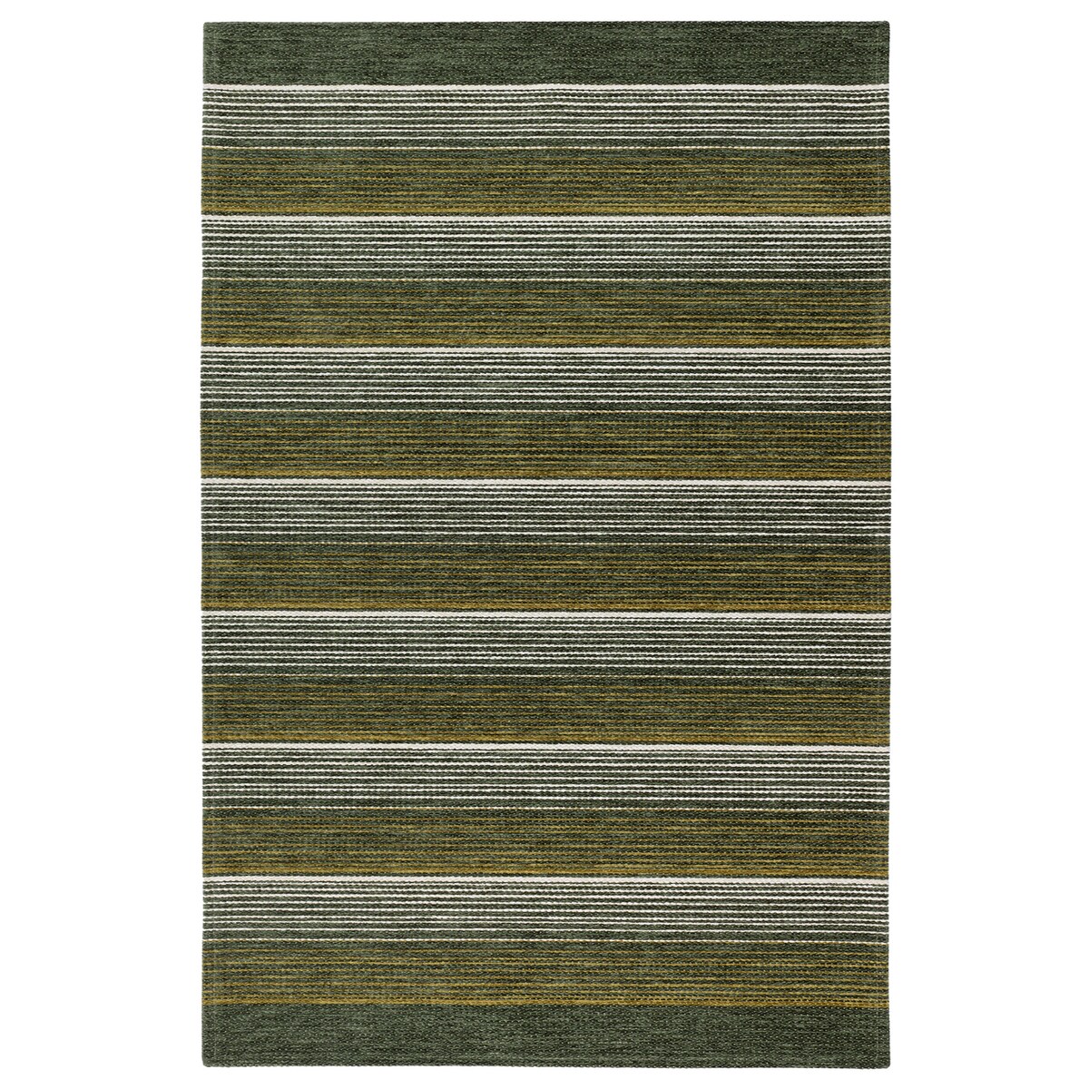 Dywan Laos Chenille 55x85 cm paski zielono-ivory