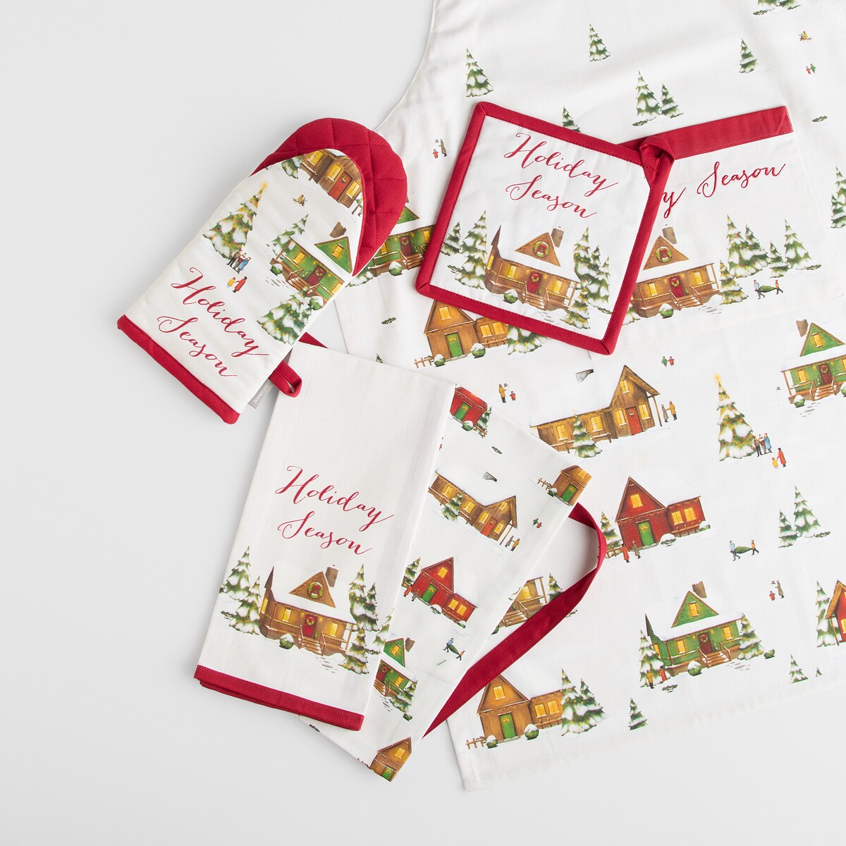 Komplet Ścierek Winhurst 45x65 cm z motywem domku