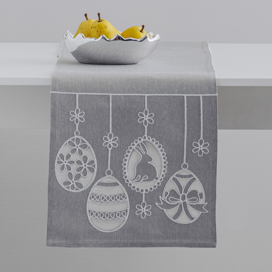 Bieżnik Jumble 35x178 cm z motywem jajka