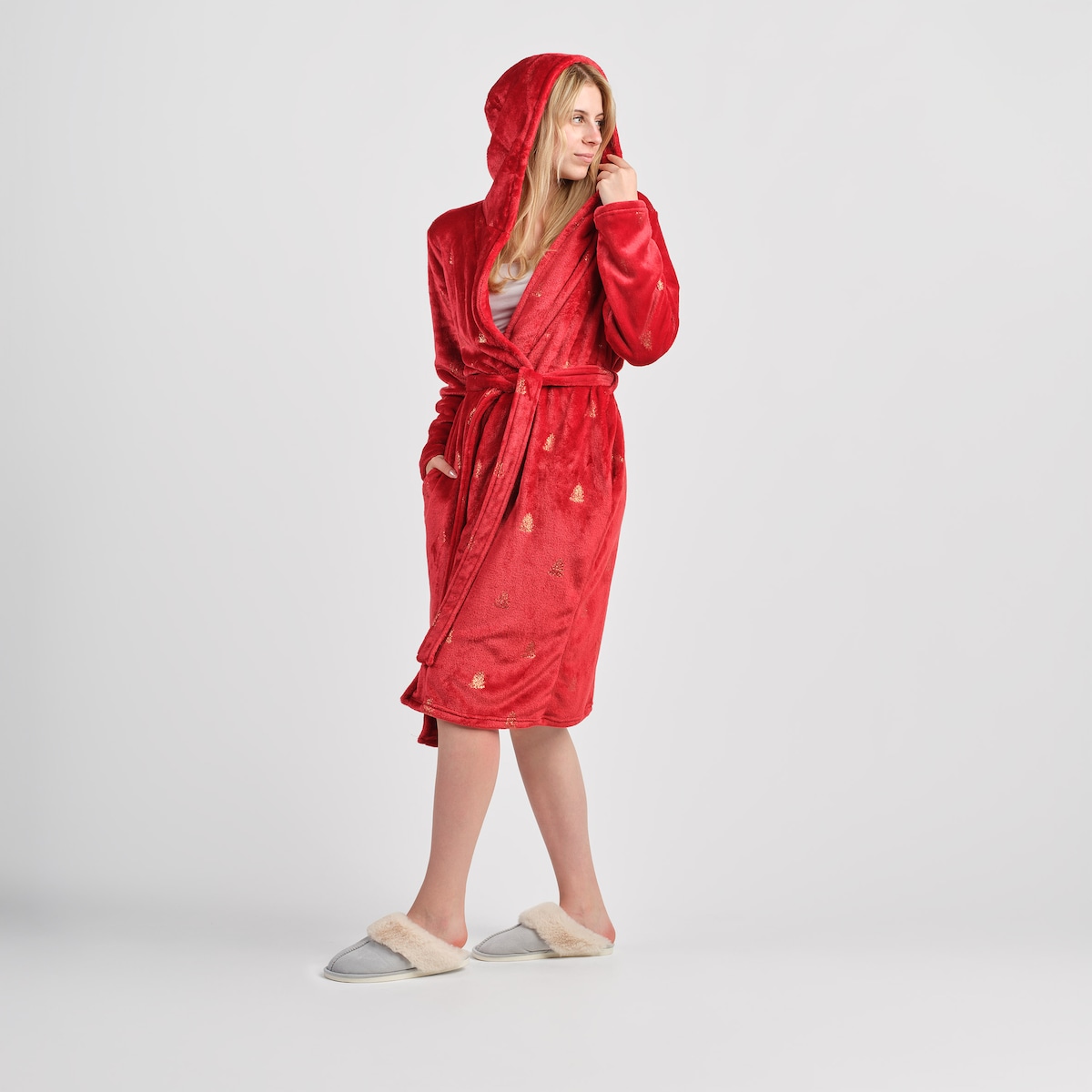 Szlafrok Genna z motywem choinki