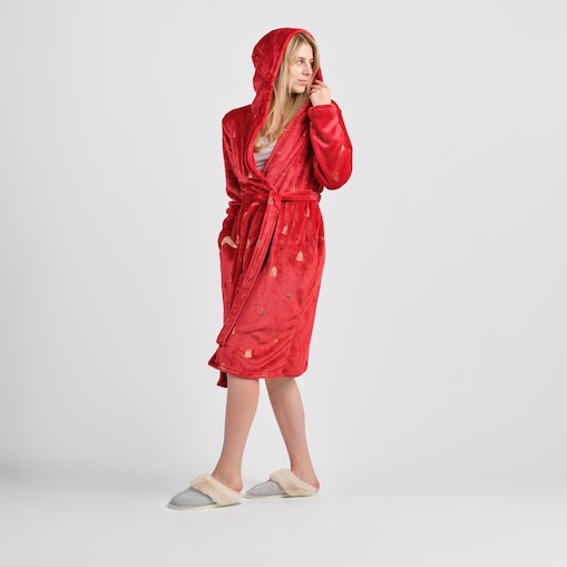 Szlafrok Genna z motywem choinki