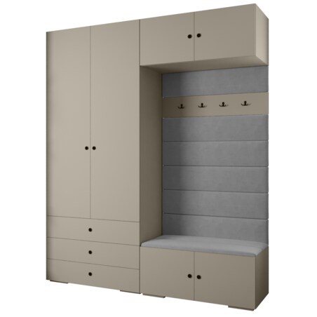 Garderoba do przedpokoju INOVA 2 Z12 kaszmir+czarny+manila16