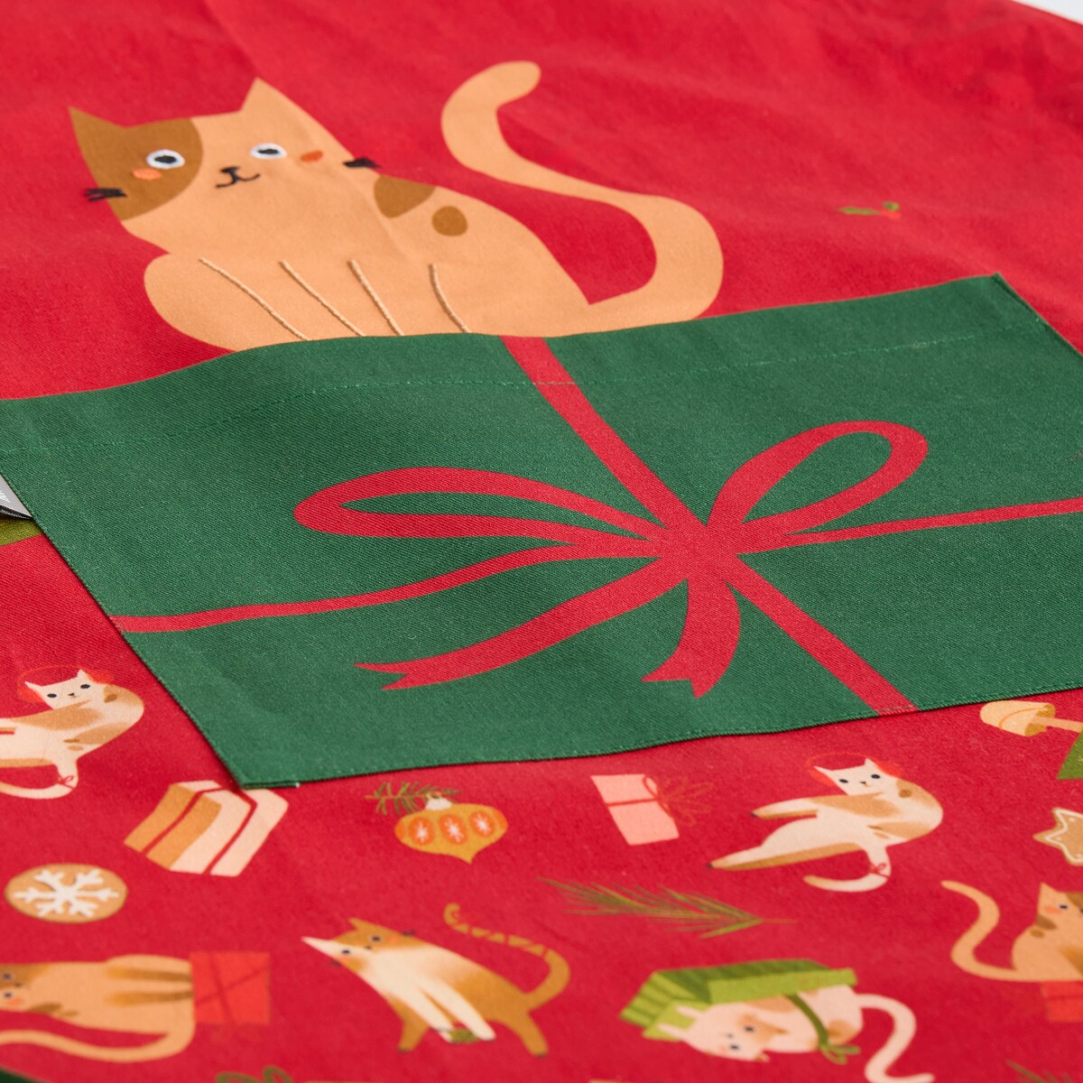 Fartuch Miaoumas 70x85 cm z motywem choinki