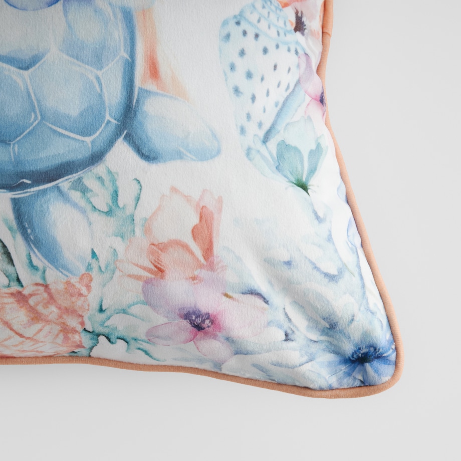 Poszewka z nadrukiem Coralia 45x45 cm z motywem zwierzęcym