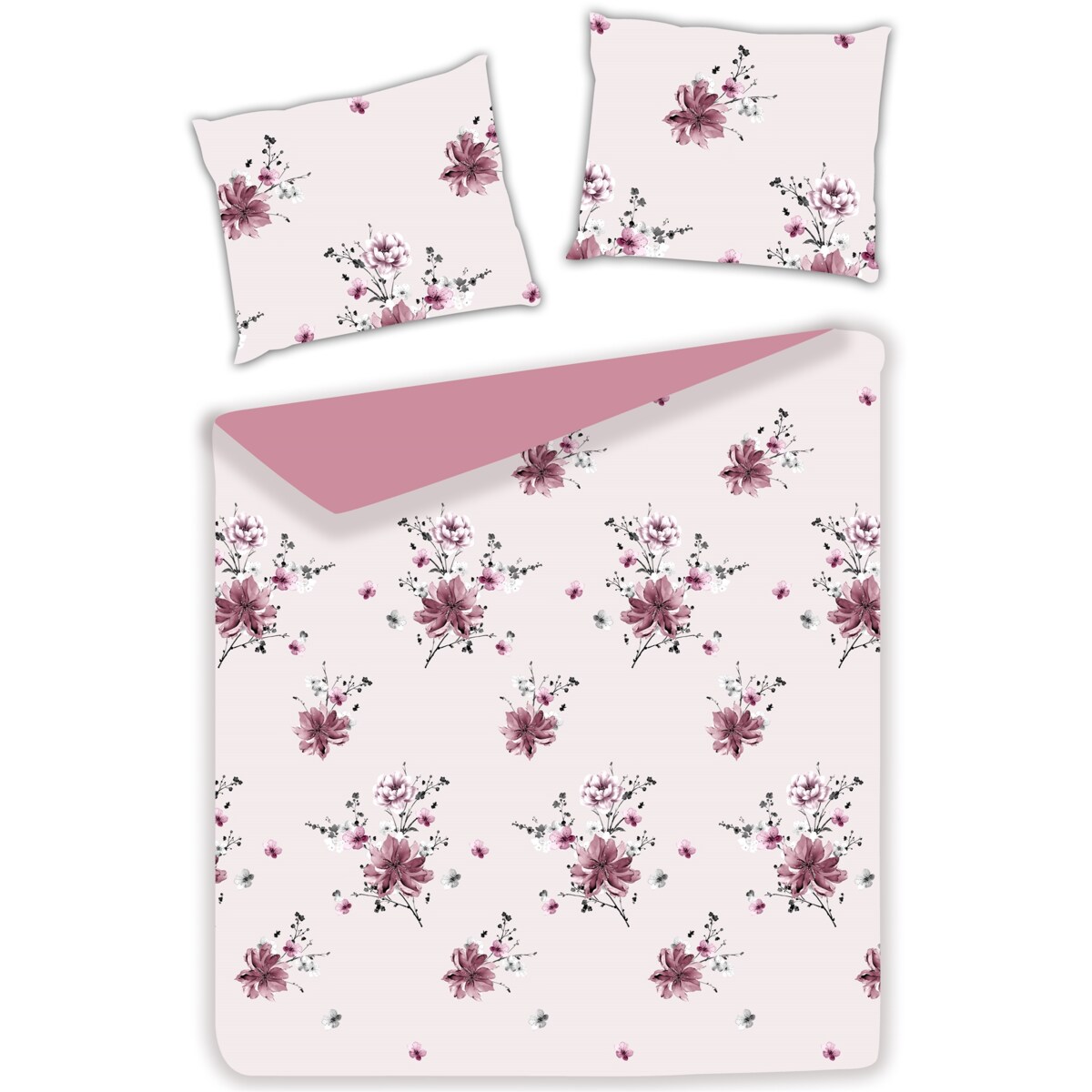 Pościel z bawełny satynowej Mave 200x220 cm z motywem kwiatowym