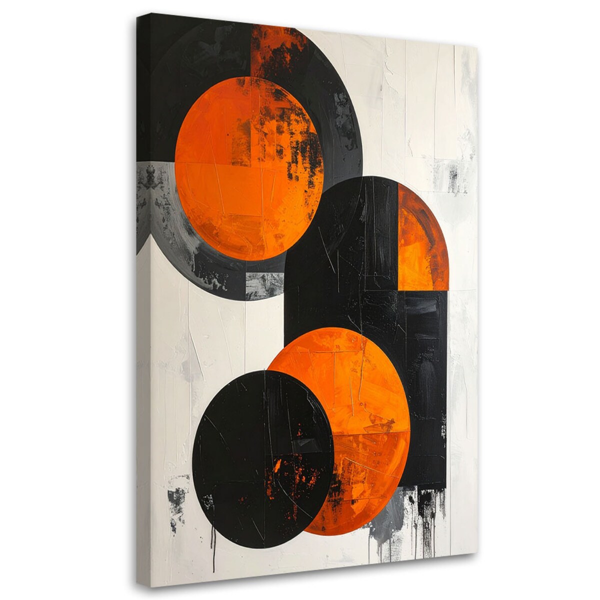 Obraz do salonu biura kuchni, Abstrakcyjne koła kształty pomarańczowy