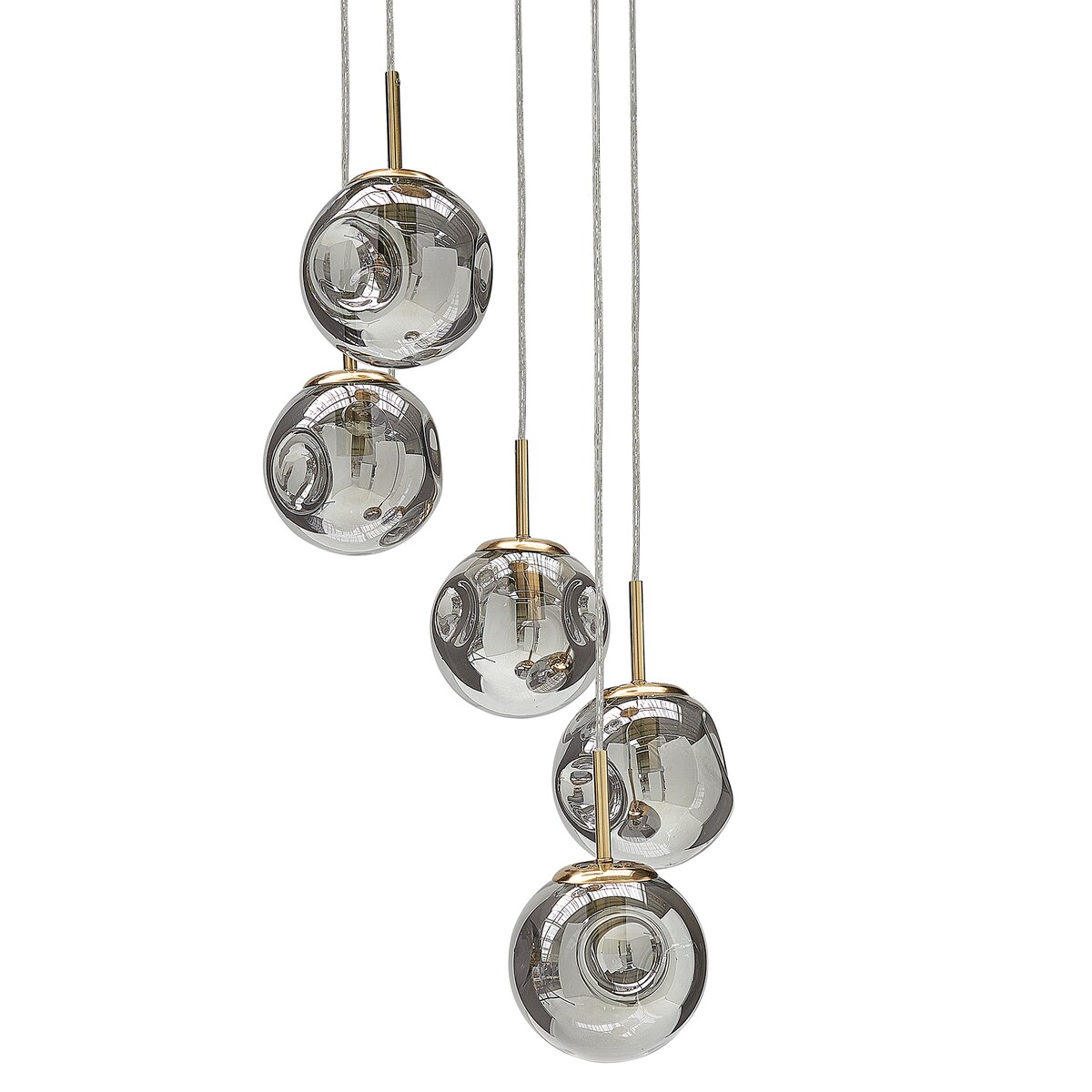 Lampa wisząca RALFES Szkło Mosiężny