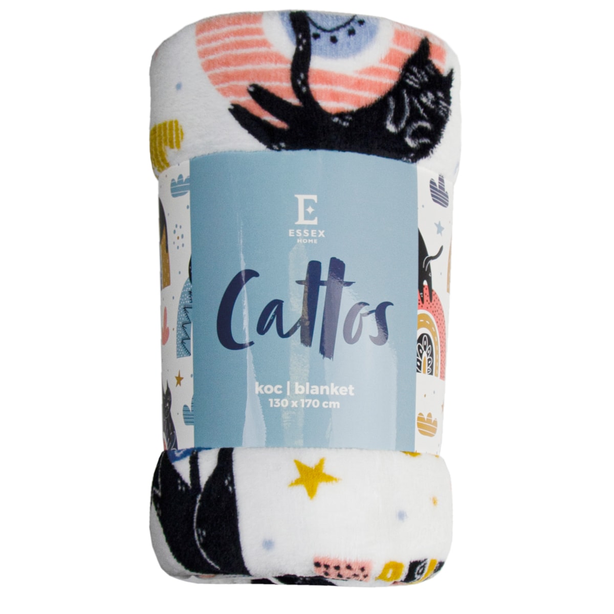 Drukowany koc Cattos 130x170 cm