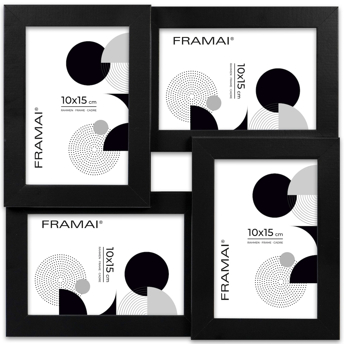 Multirama MULTI HEN 2 ramka na zdjęcia. Czarna multirama na cztery zdjęcia