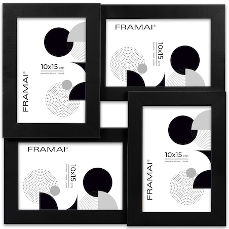 Multirama MULTI HEN 2 ramka na zdjęcia. Czarna multirama na cztery zdjęcia