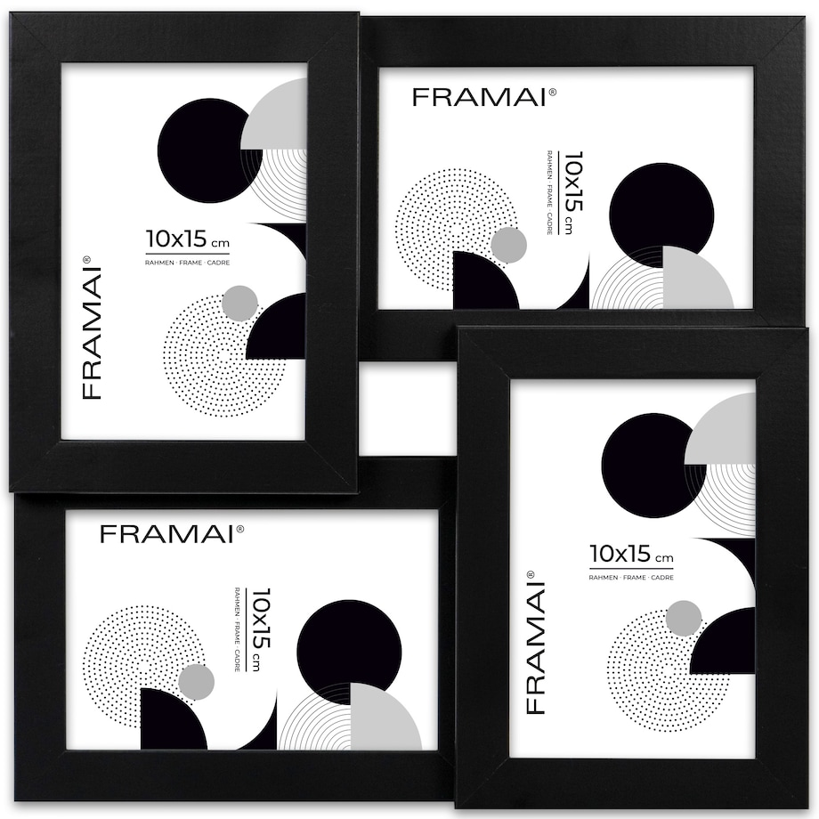 Multirama MULTI HEN 2 ramka na zdjęcia. Czarna multirama na cztery zdjęcia