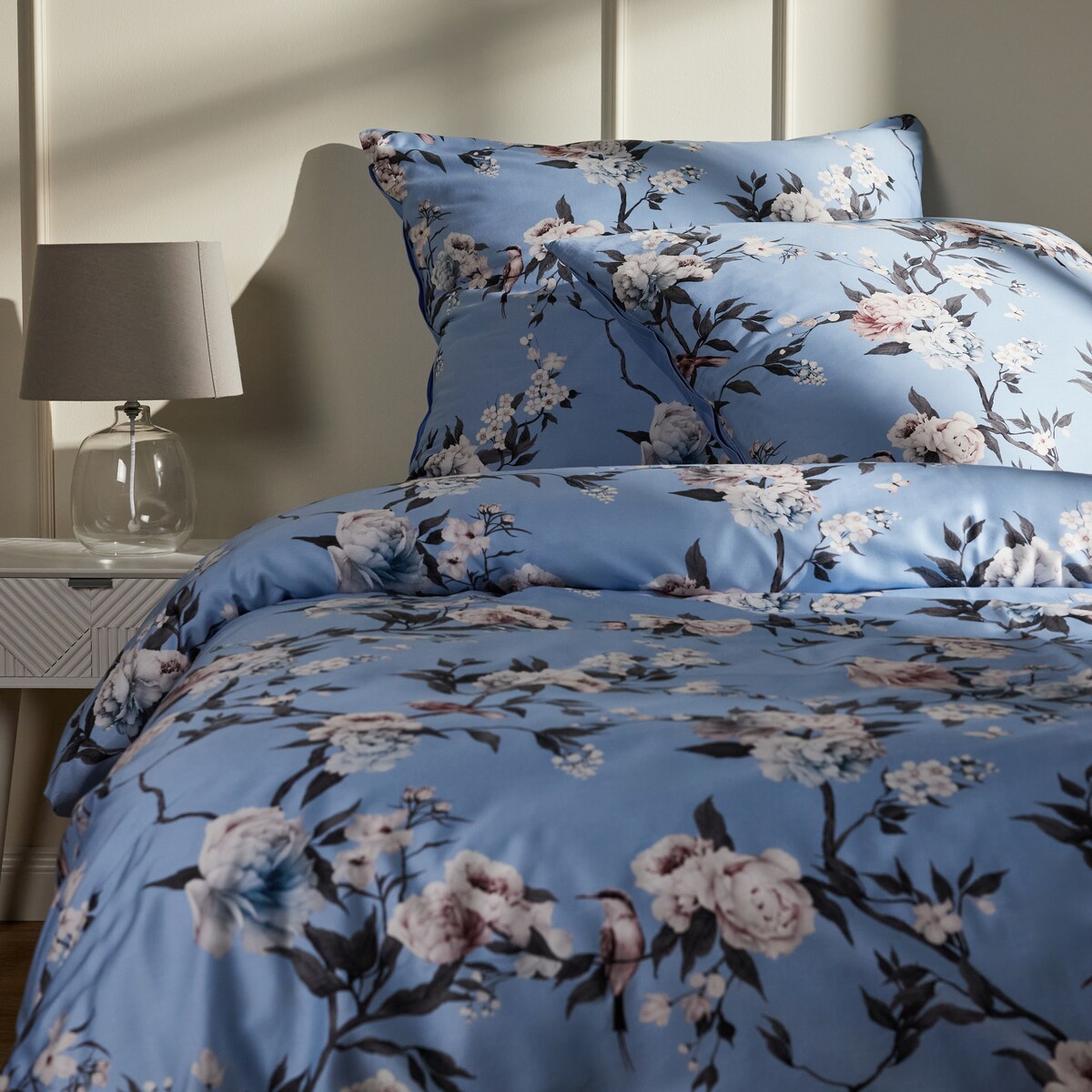 Pościel z bawełny satynowej Solfiera 200x220 cm z motywem kwiatowym