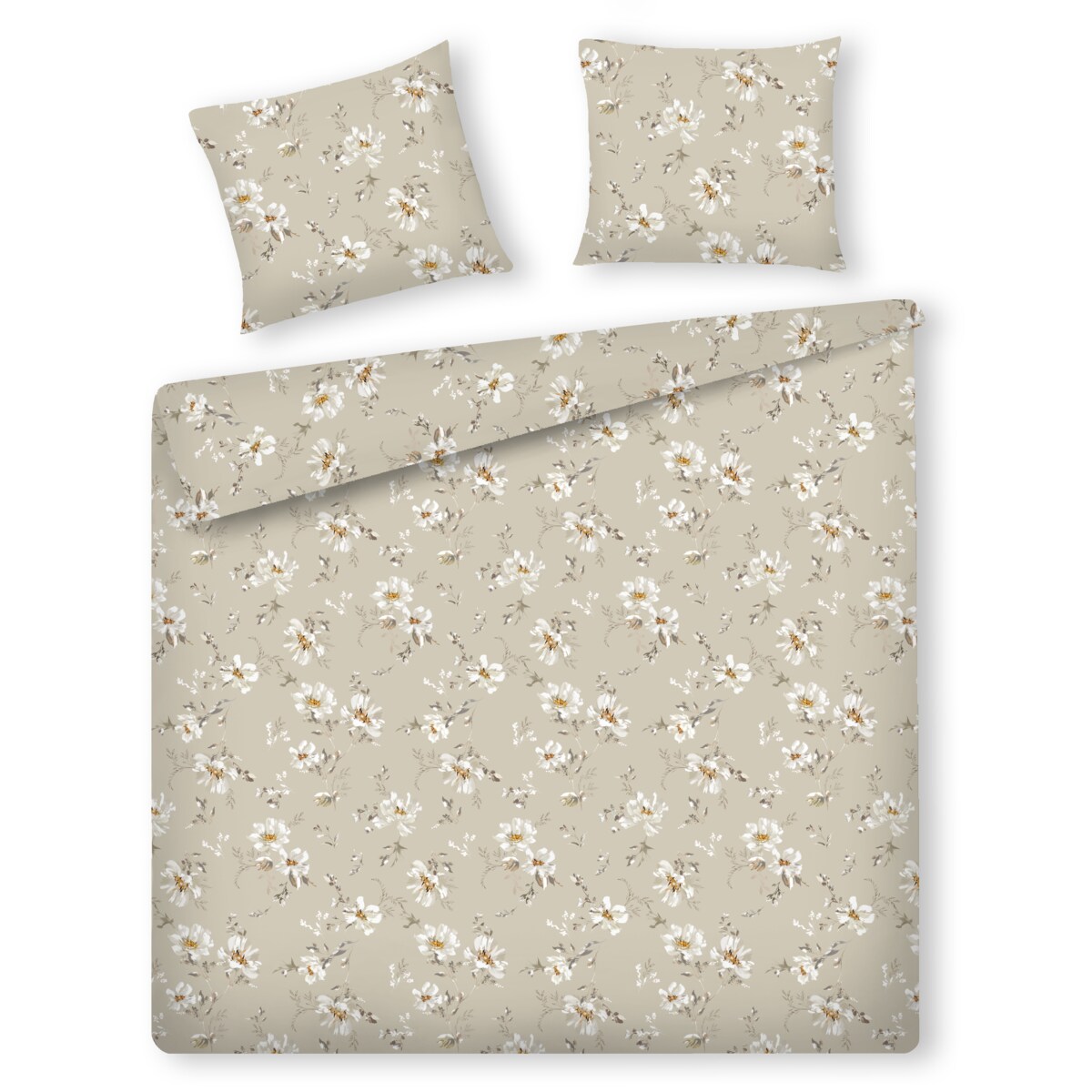 Pościel z bawełny satynowej Jasmina 200x220 cm z motywem kwiatowym