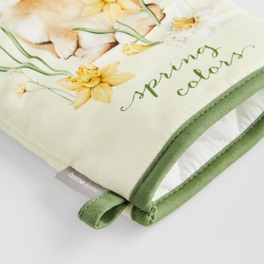 Komplet Rękawic Kuchennych Daffelisbunny 14x30 cm z motywem królika