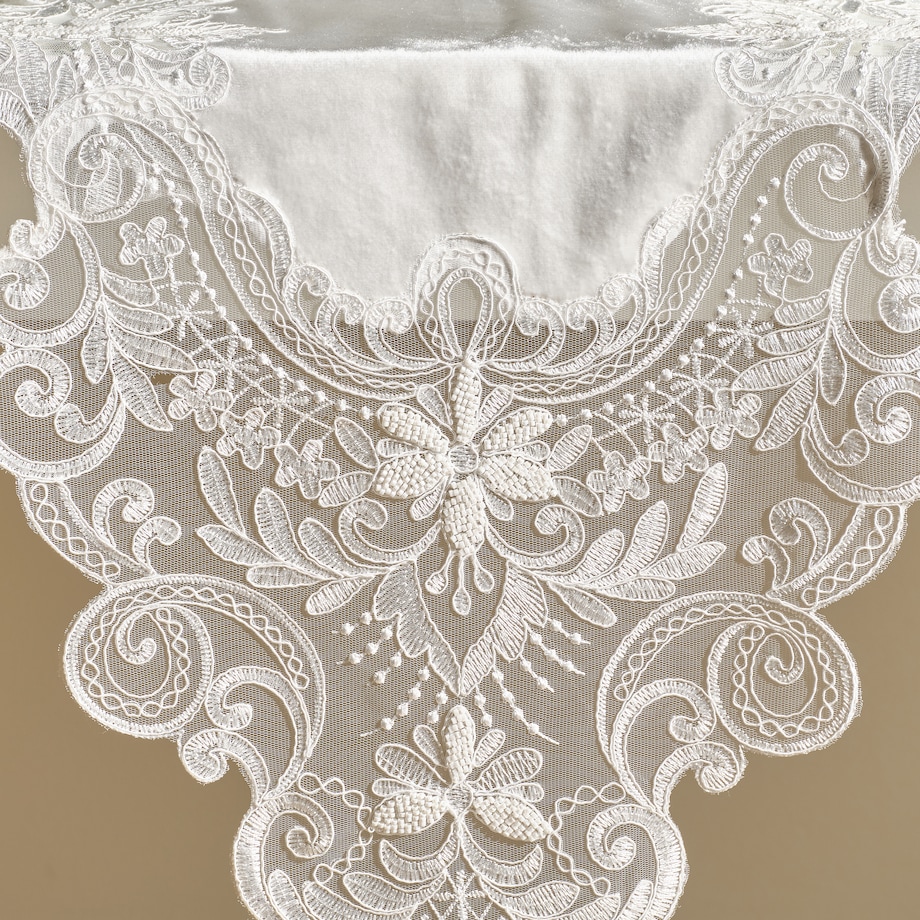 Bieżnik Haftowany Perlis 43x155 cm