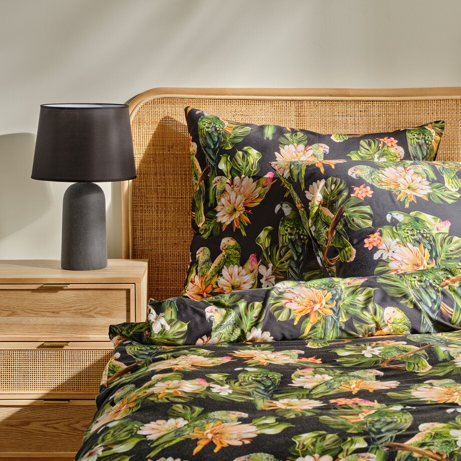 Pościel z bawełny satynowej Piroso 200x220 cm z motywem tropikalnym