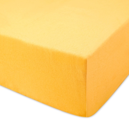 Prześcieradło jersey z gumką 120x200 kolor Żółty