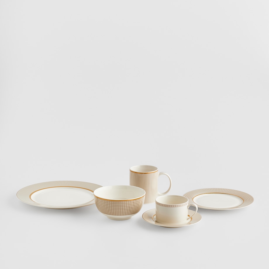 Talerz Obiadowy Galanta z motywem geometrycznym