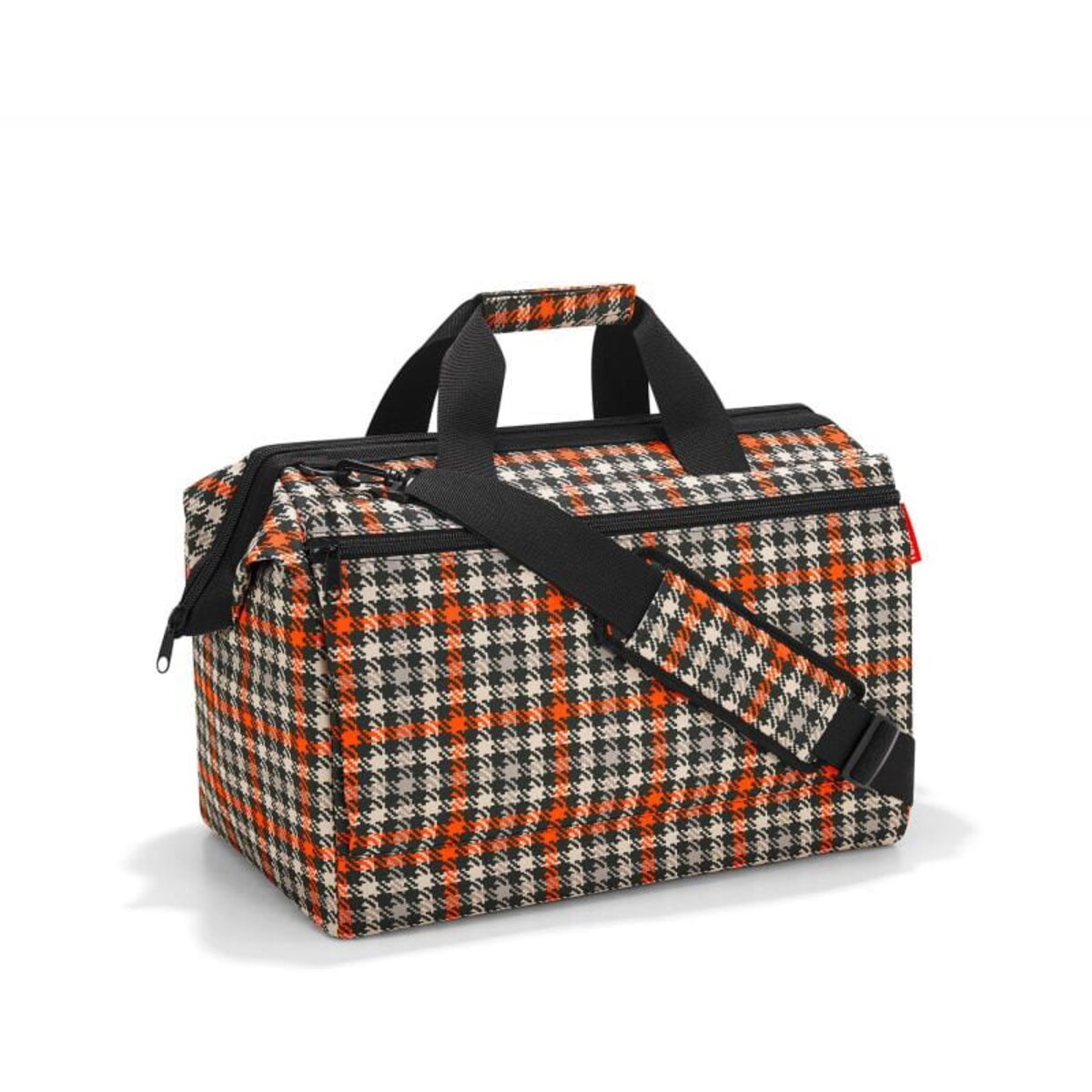 Torba allrounder L pocket glencheck red - poliester, 32 l