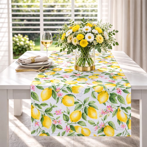 Bieżnik z motywem cytryn Lemonade