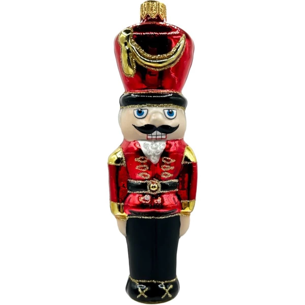 Bombka choinkowa: Żołnierz Dziadek do Orzechów: czerwono-czarny